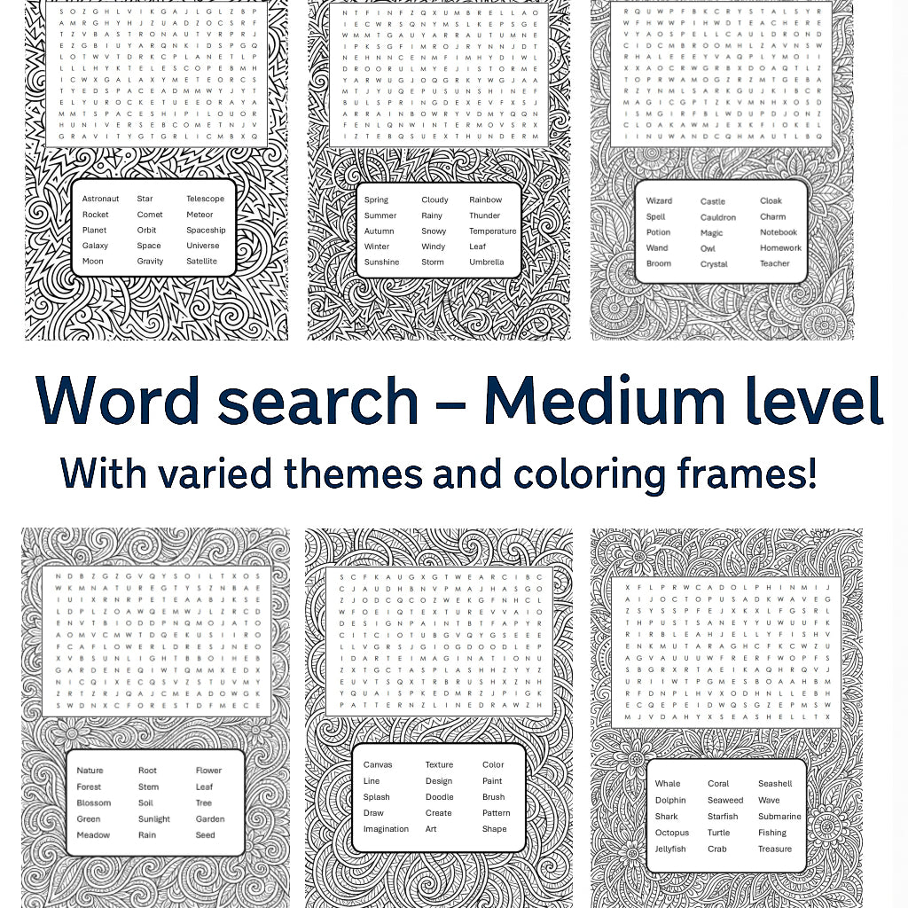 Printable Word Search – Medium Level