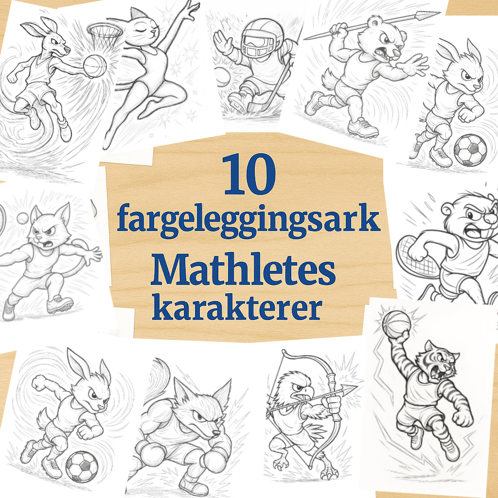 Mathletes – 10 Fargeleggingsark