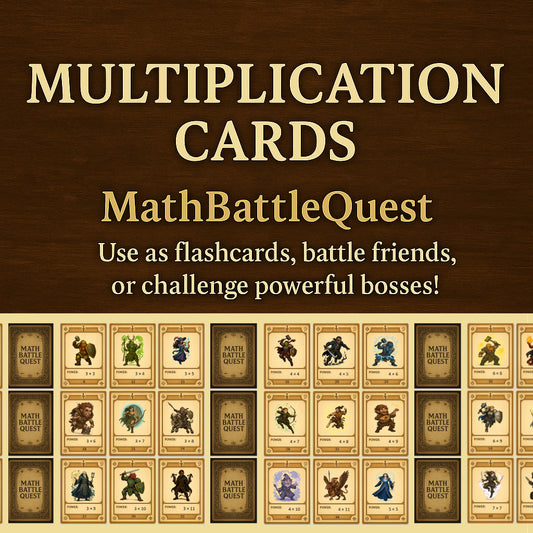 MathBattleQuest – Multiplication Cards