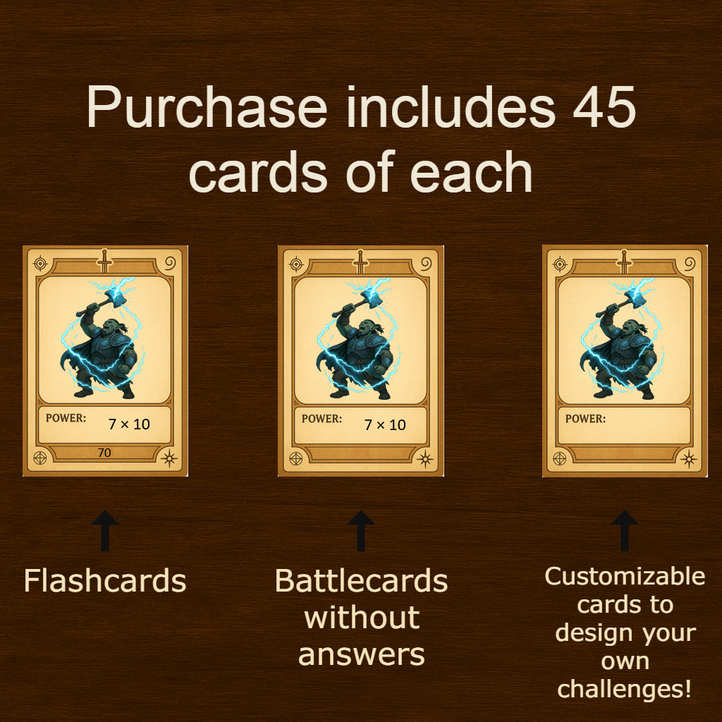 MathBattleQuest – Multiplication Cards