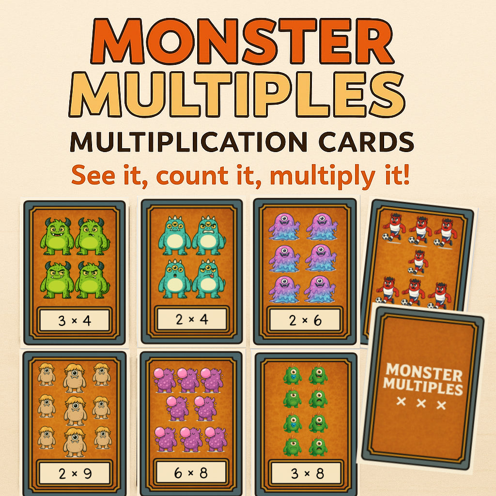 MonstersMultiples – Multiplication Cards