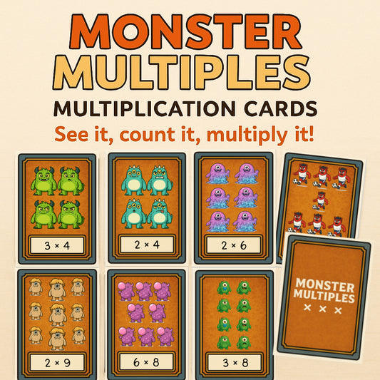 MonstersMultiples – Multiplication Cards