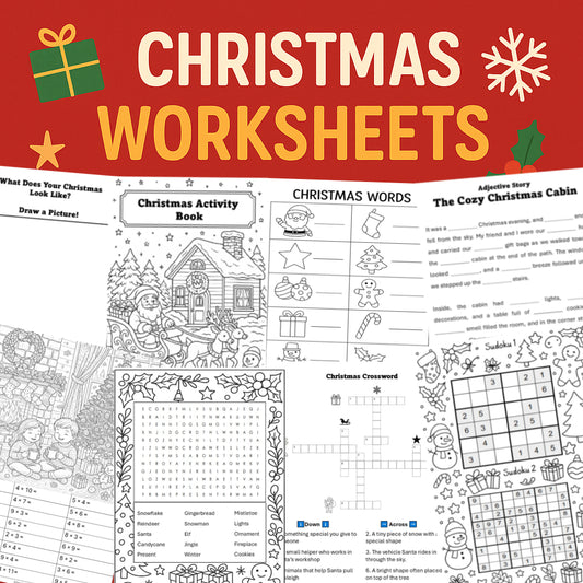 Printable Christmas Worksheets - Fun Holiday Activities for Kids