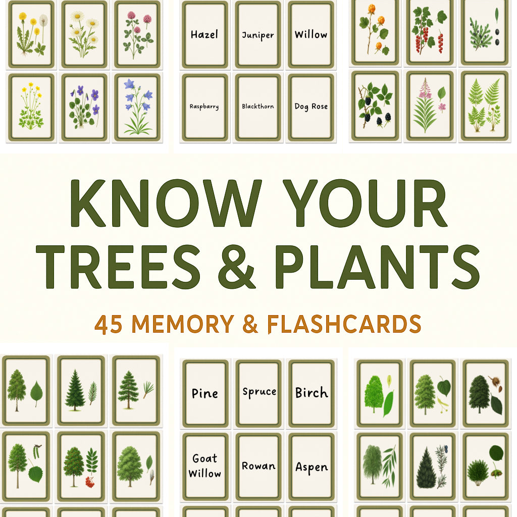 Know Your Trees & Plants - 45 Memory & Flashcards
