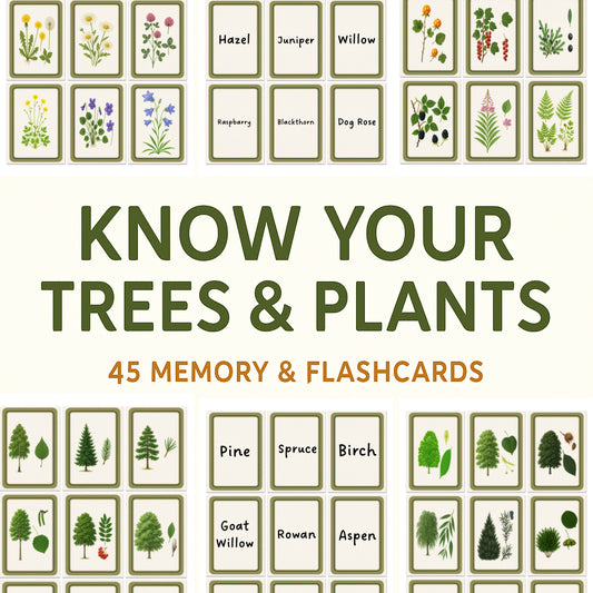 Know Your Trees & Plants - 45 Memory & Flashcards