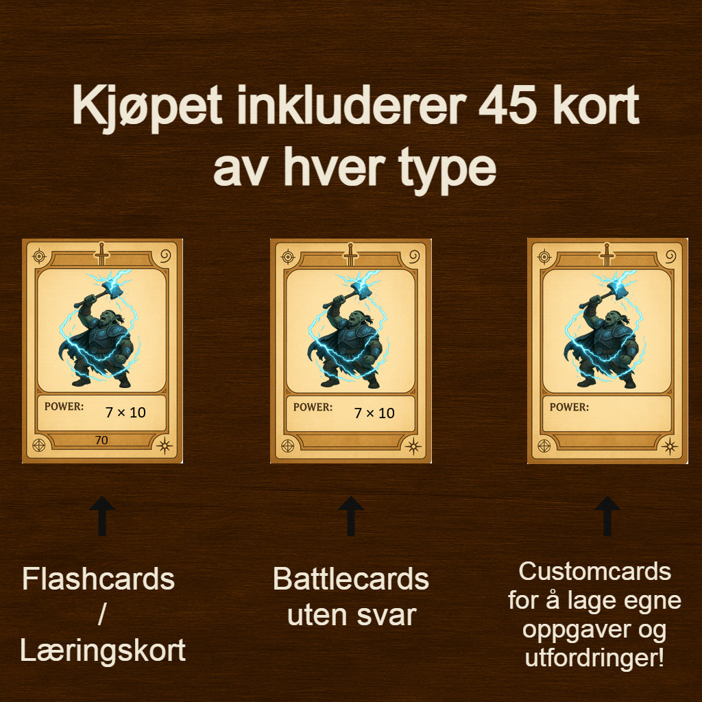 MathBattleQuest – Multiplikasjonskort