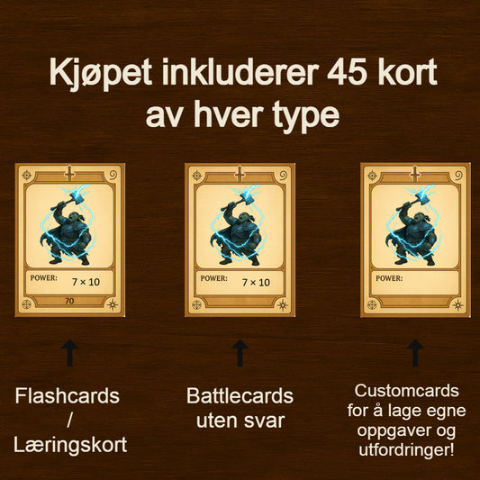 MathBattleQuest – Multiplikasjonskort