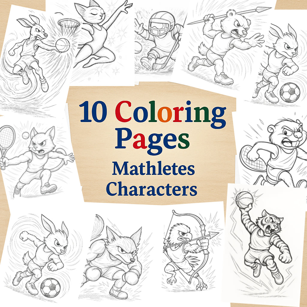 Mathletes – 10 Coloring Pages