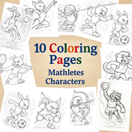 Mathletes – 10 Coloring Pages