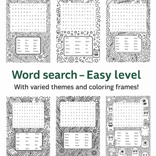 Printable Easy Word Search for kids